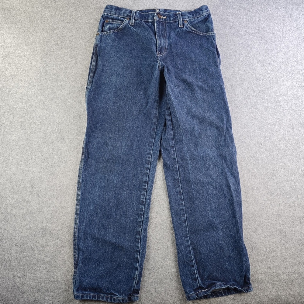 Dickies Carpenter Jeans Mens 30x30 Blue Denim Baggy Workwear Y2k Dark Wash